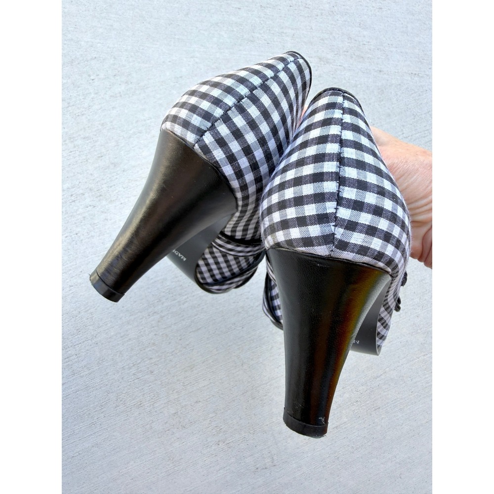 Irregular Choice Gingham Mary Jane Pumps Black White Checkered Heels Size 8 - Picture 8 of 8